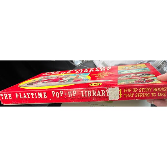 1963 The Playtime Pop-up Library 4 Books & box Platt & Munk Co. Vintage - Picture 10 of 10